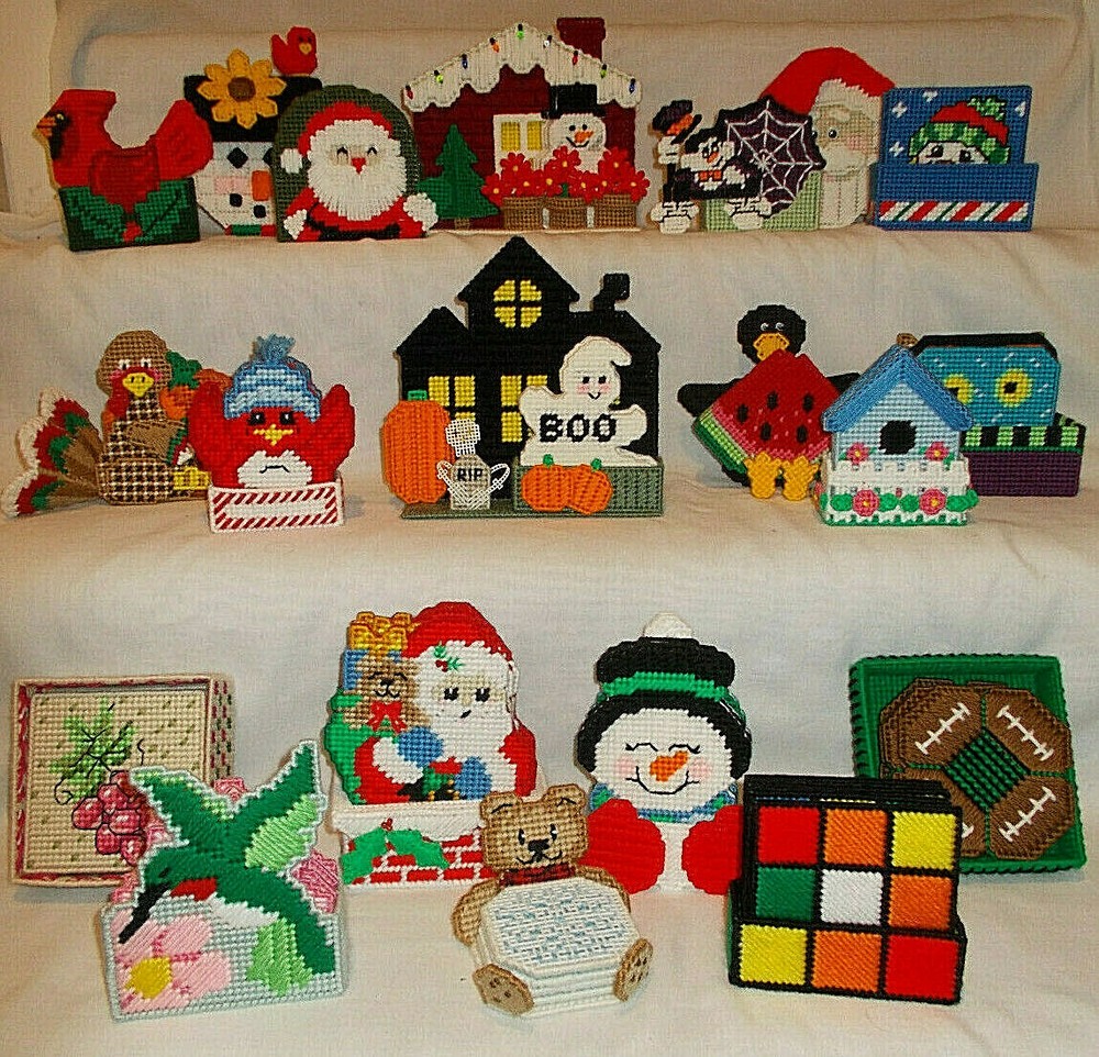 Handmade Plastic Canvas Coaster Sets