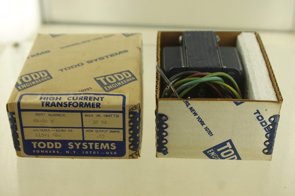 TODD Systems 6400V 115v High Current Transformer NOS