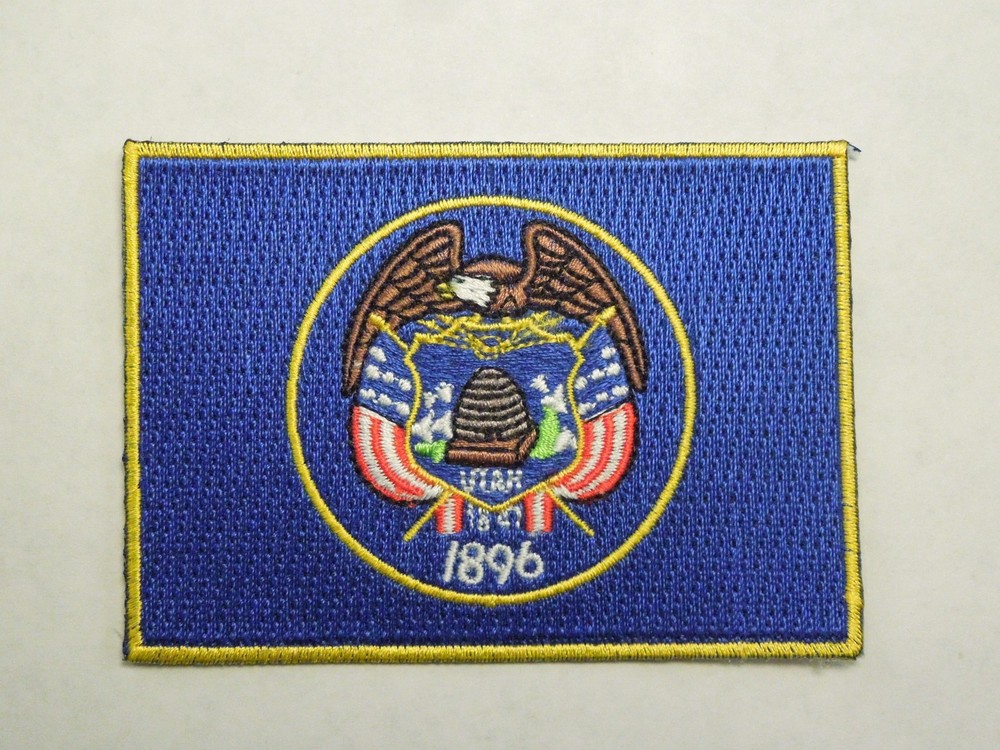 Utah State Flag Seal Embroidered Iron On Patch
