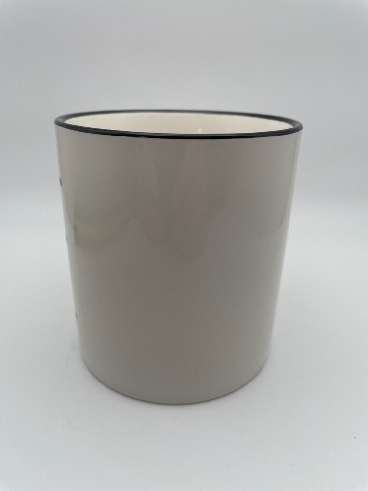 Threshold Monogram Initial E Coffee Mug 16 oz Personalized Black White Cup B17