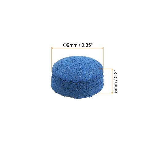 Pool Cue Tips, Pool Billiard Cue Tips Pool Stick Replacement Tips 9mm Blue