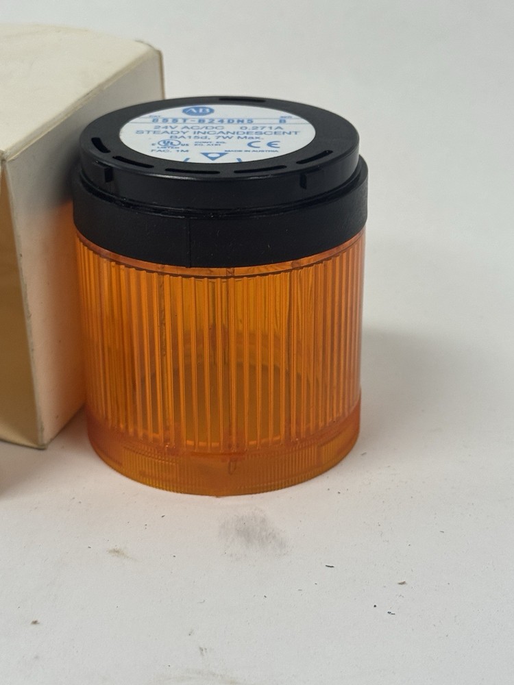 New Allen Bradley 855T-B24DN5 / 855TB24DN5 Amber Stack Light Ser B