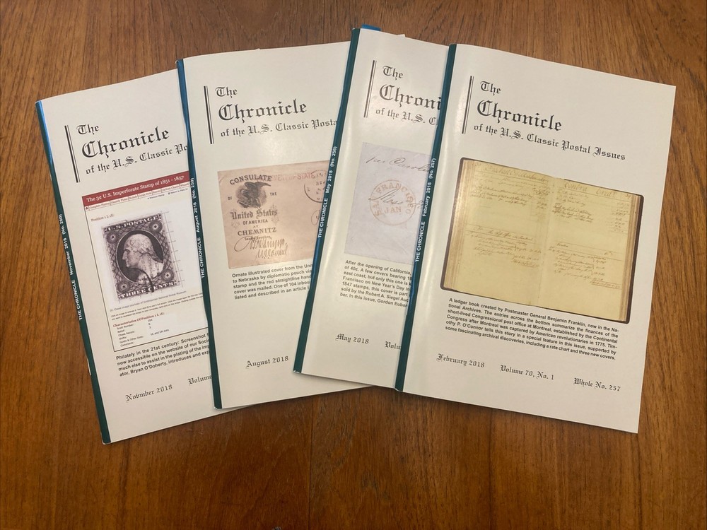 The Chronicle of US Classic Postal Issues 2018 Full year