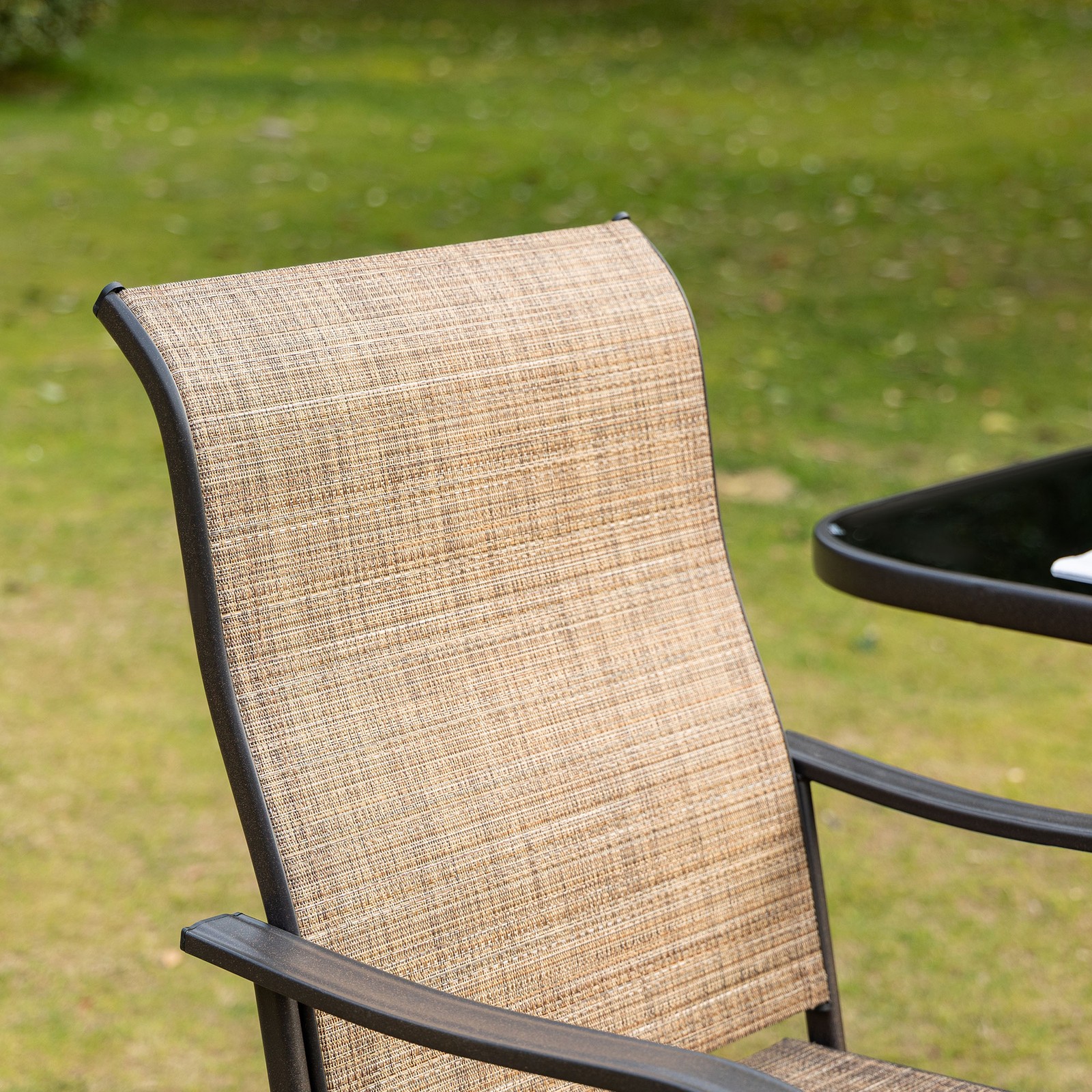 Set of 2 Outdoor Swivel Bar Height Stools High Top Patio Chairs Kitchen Outside