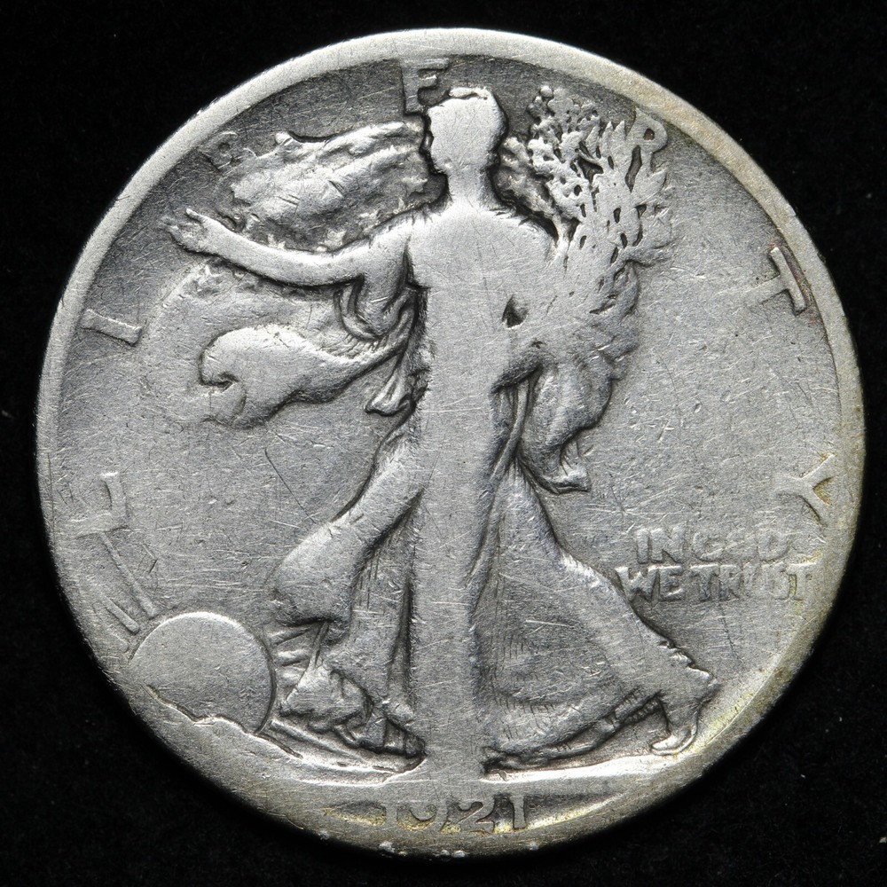 1921-S Walking Liberty Silver Half Dollar GOOD E383 WGMA