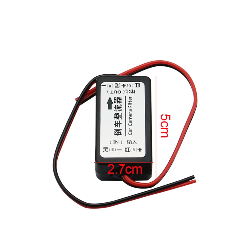 Auto Car Rear View Backup Camera 12V DC Power Relay Capacitor Filter Rectifier