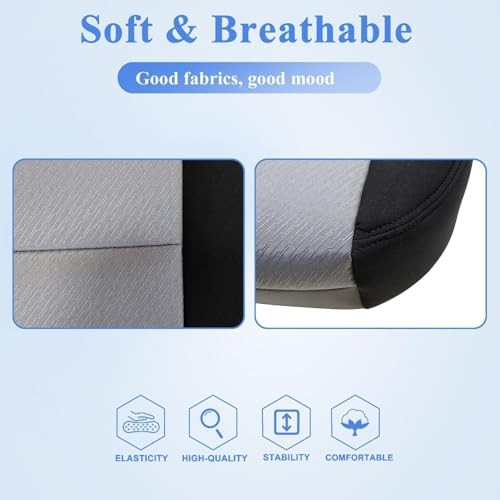 Front Driver Side Bottom Replacement Cloth Seat Cover Compatible with Gray