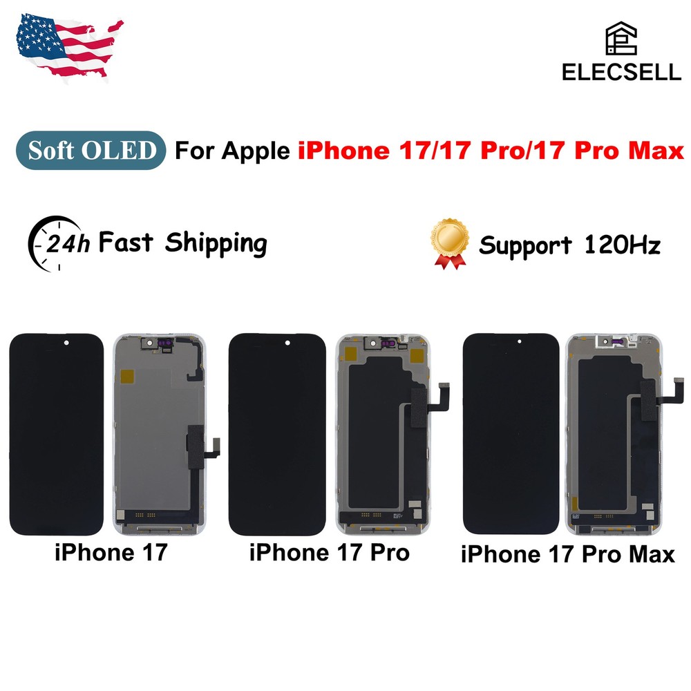 Soft OLED Display Touch Screen Digitizer For Apple iPhone 17/17 Pro/17 Pro Max