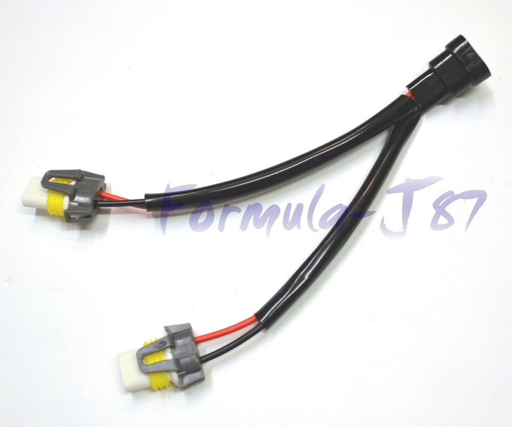 Splitter Wire Ceramic H10 9145 Two Harness Fog Light Replace Adapter Connector