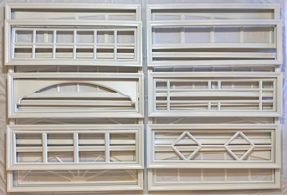 White Garage Door Window Kit Long Panel Frame Insert Grill Option Amarr No Glass