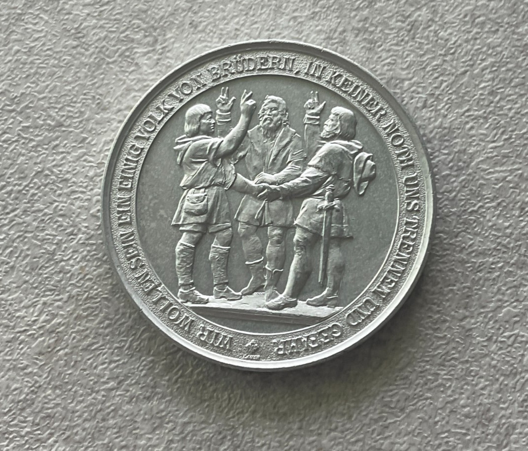 1891 Switzerland Federal Parties Aluminum Medal L2