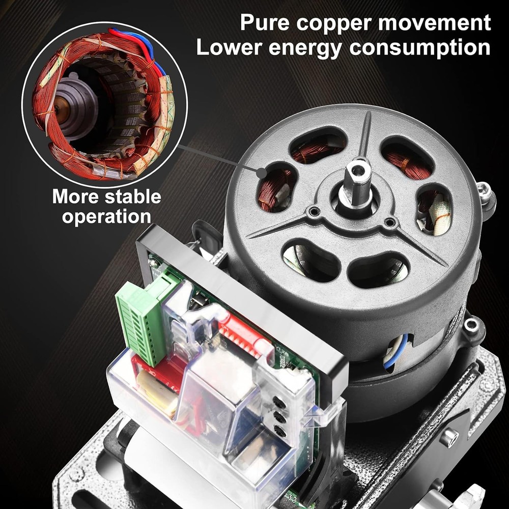 JIELI JY7 Automatic Sliding Gate Opener with 4 Remote Controls, Gate Operator...