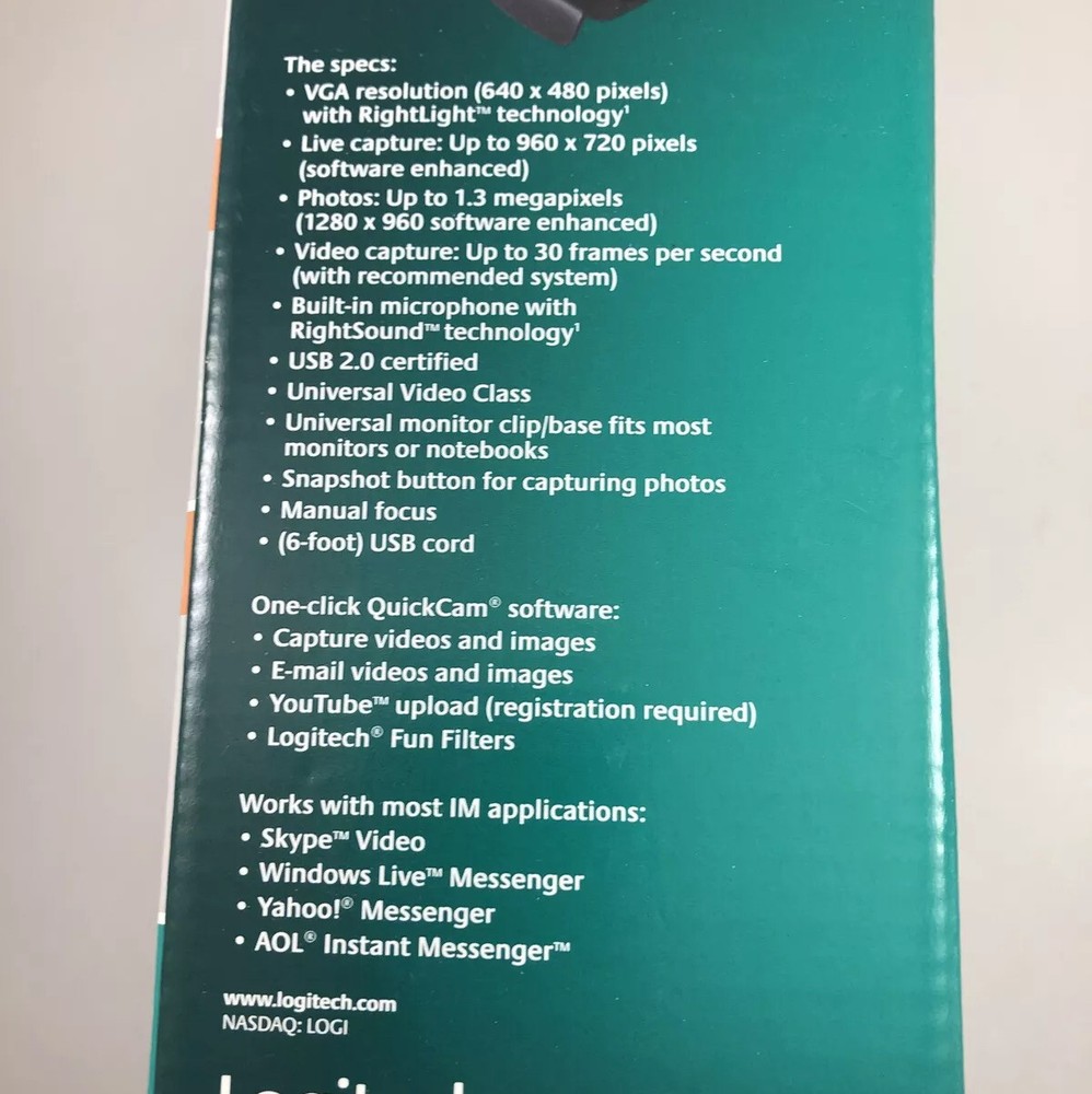LOGITECH Quick Cam IM PLUS WEBCAM with headset