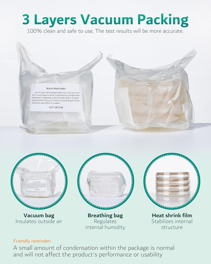 Complete Home Mold Kit with 8 Tests, Guide & Lab Support - Safe & Easy