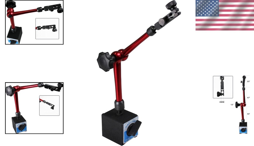 Versatile 14" Adjustable Magnetic Indicator Holder for Secure Measurements