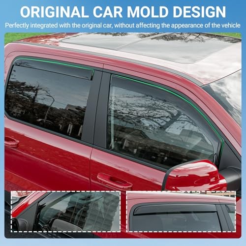 Side Window Visor Deflector Compatible with 19-26 Dodge Ram1500
