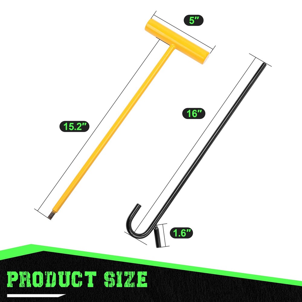 5th Wheel Pin Puller 2 Pack 32" Solid Steel Chrome Plated 5th Wheel Puller Ho...