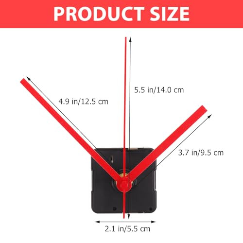 Quartz Clock Mechanism Kit, 2pcs Wall Clock Mechanisms Replacement, Clock