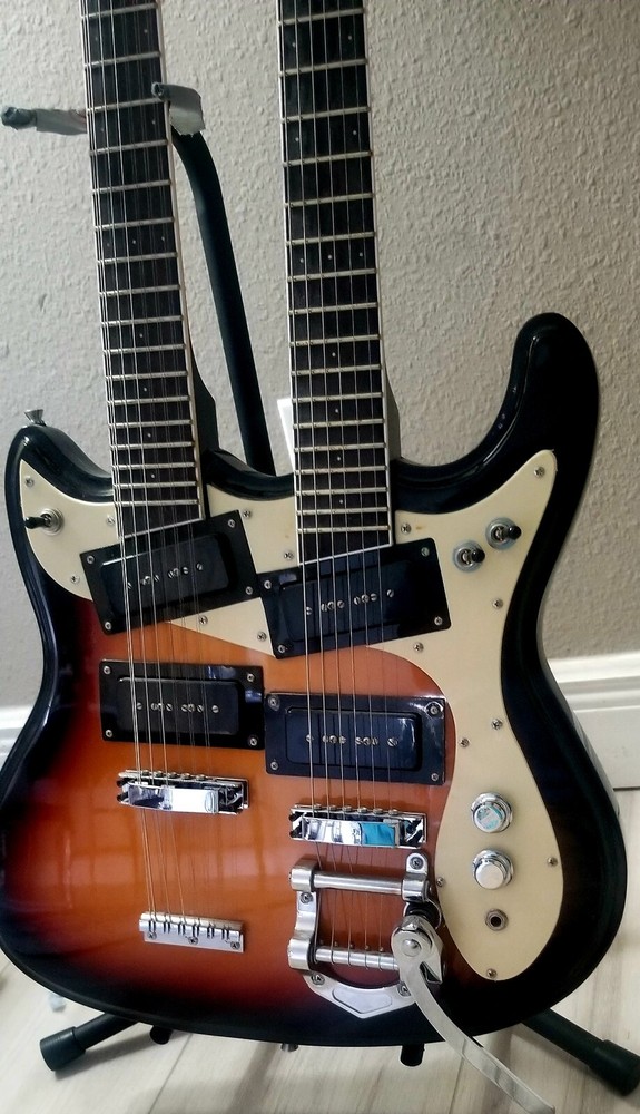 TWO (2) Spun Hat Guitar Knobs Chrome Plated Volume - Tone Fillmore Mosrite NEW