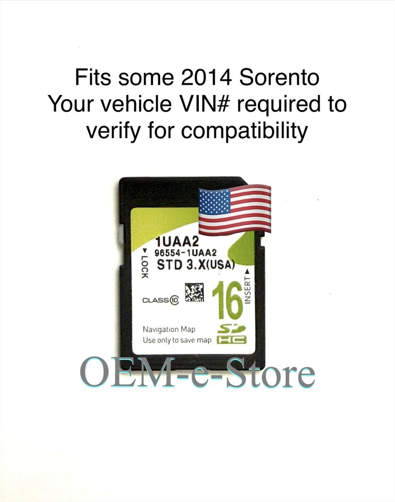 2014 Sorento GPS DATA Navigation SD Card U.S Map Part 96554-1UAA2