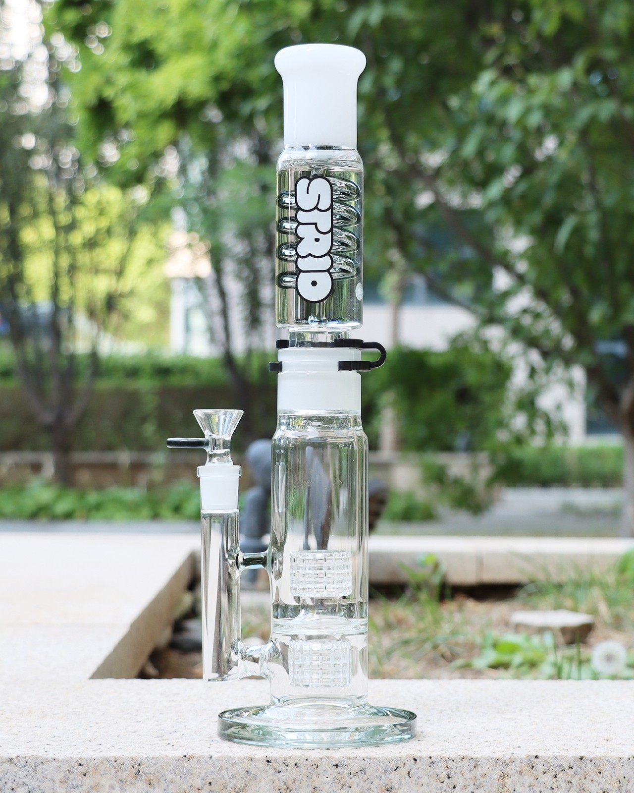 14'' Hookah Freezable Glycerin Glass perc bong Waterpipe 14mm bowls Smoking Bong