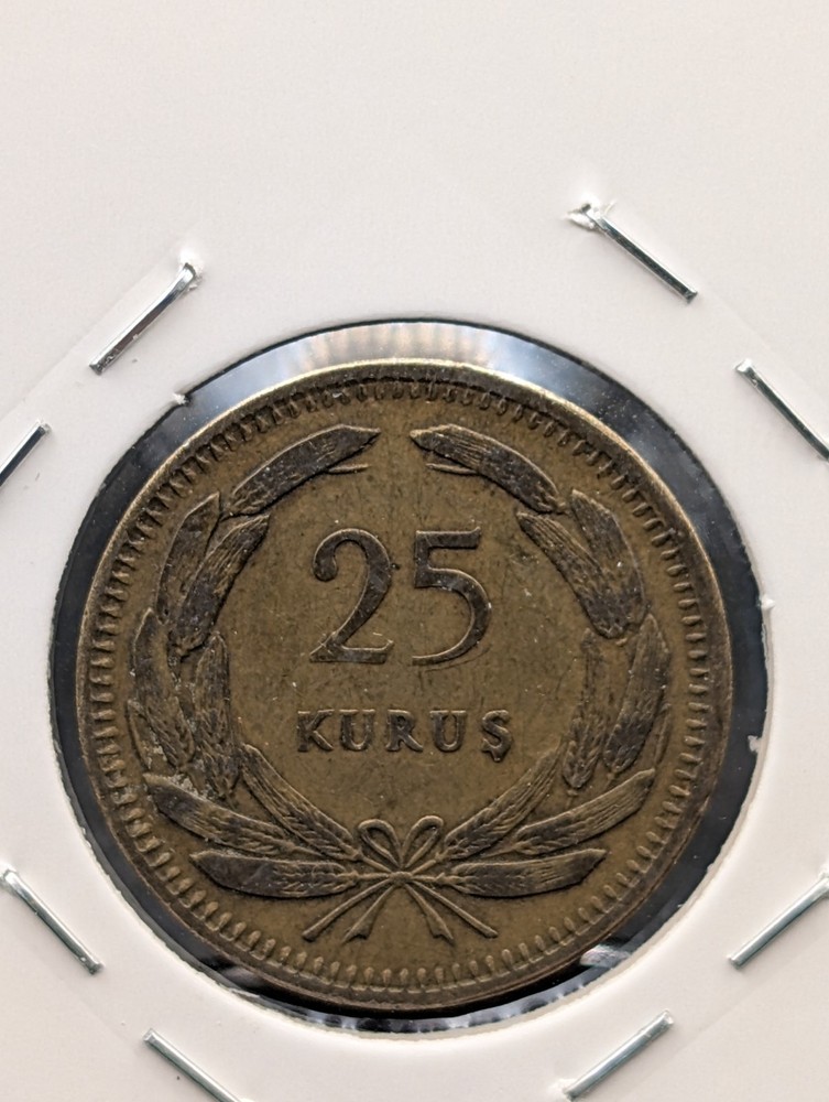 Turkey – 25 Kuruş – 1956 – Circulated