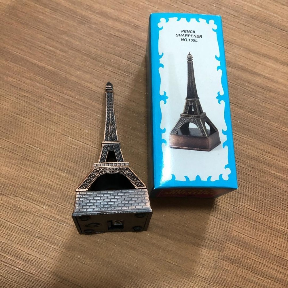 Eiffel Tower Miniature Retro Pencil Sharpener Used