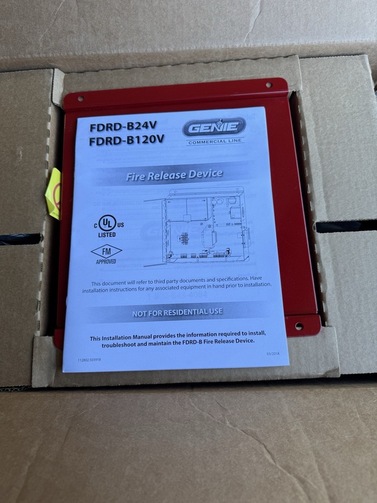 Genie Fire Door Release Control Panel FDRDB24