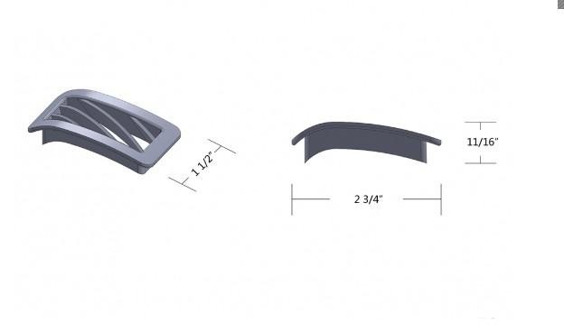 Peterbilt Chrome AC Vent - Passenger