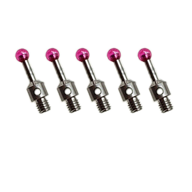 2Pcs Touch Probe Ruby Ball 6mmStylus TESA/Hexagon ROMER CMM M3 Thread L 10mm