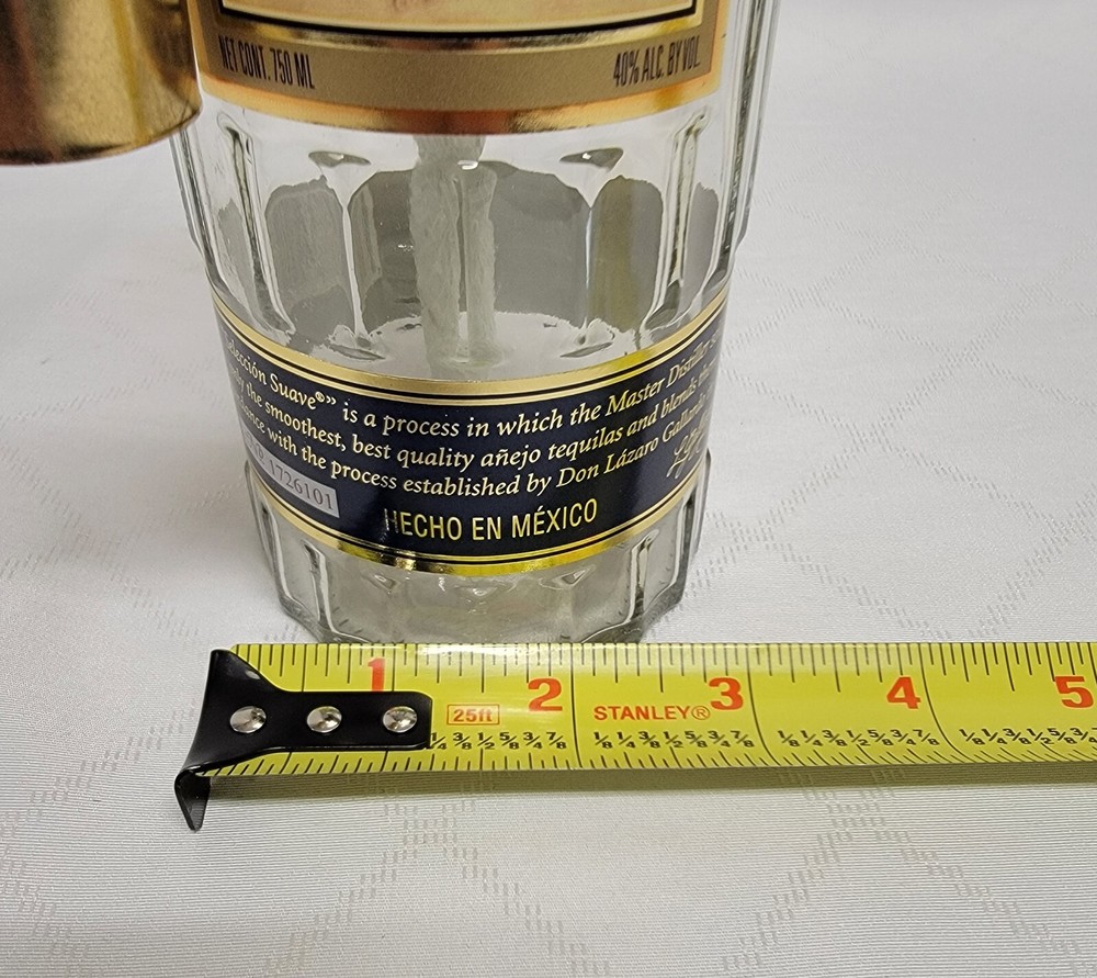 Tiki Patio Deck Torch Centenario Tequila Anejo Empty Bottle with Wick & Snuffer
