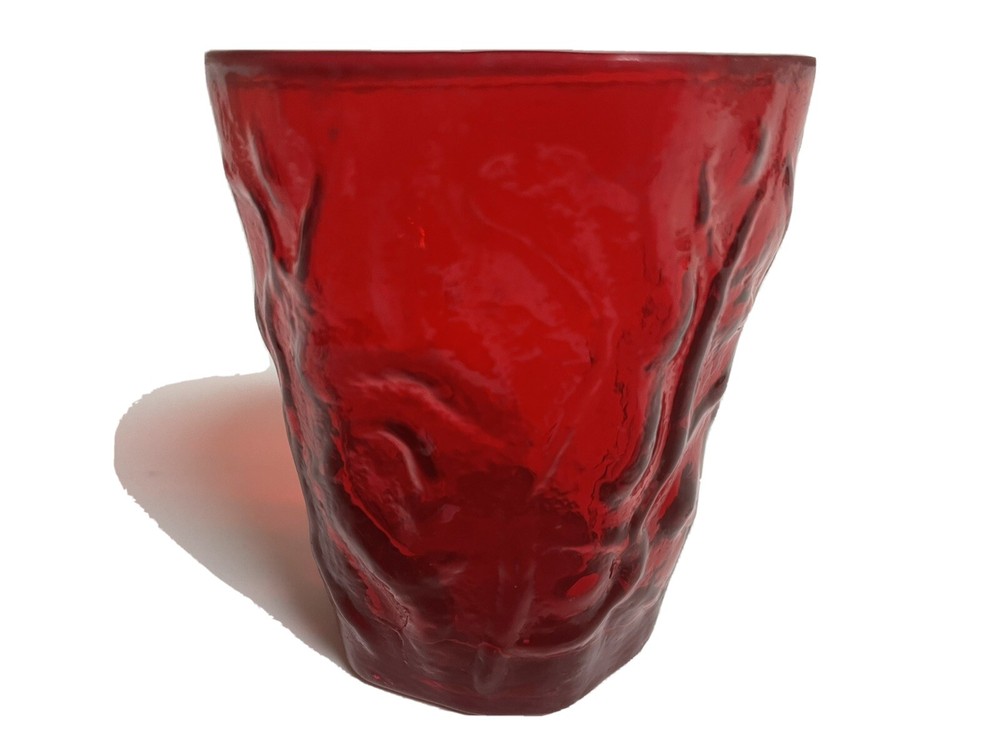 Senaca Driftwood Crinkle Ruby Red Tumbler