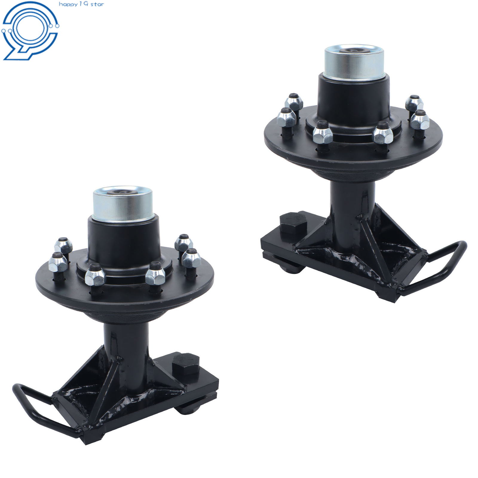 Shipping Container Wheels 8x6.5 Lug Bolt-On Spindle Kit with Handle