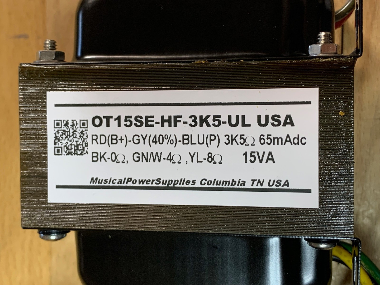 Pair of OT15SE-HF-3K5UL SE HiFi Output Xfmr 3K5 x 4/8Ohm 40%UL 65mADC