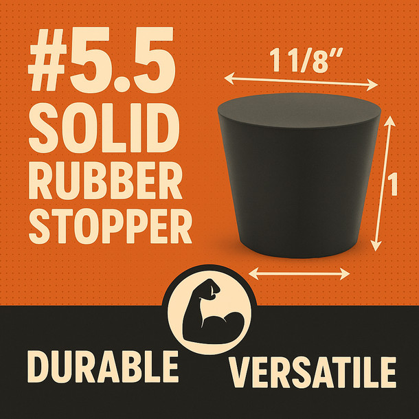 LD Carlson No. 5.5 Solid Rubber Stopper