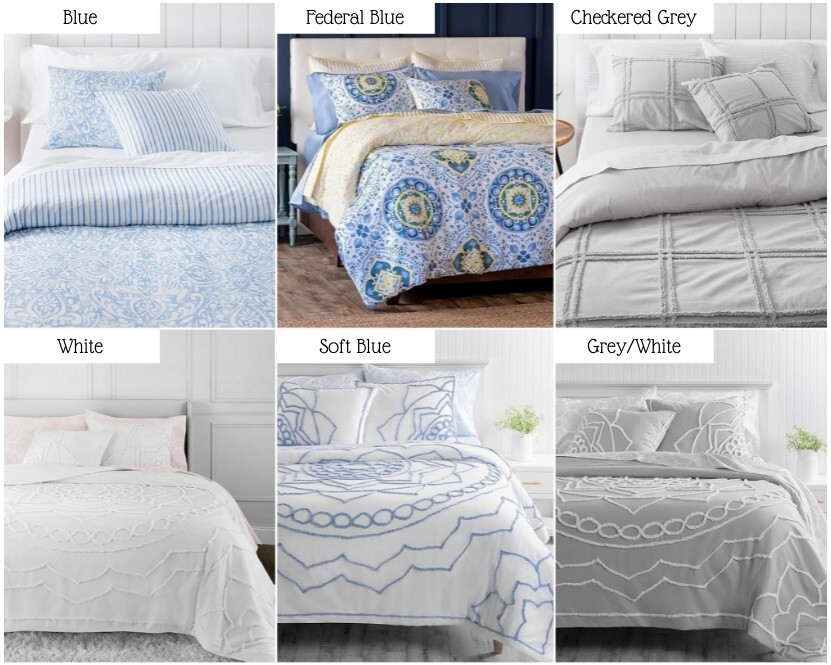 3 Pc Duvet Cover Set by Martha Stewart 100% Cotton Luxurious Comforter Cover