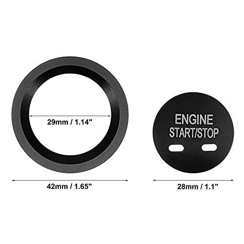 Car Start Stop Switch Button Cover with Ring Kit for Cadillac XTS XT5 CT6