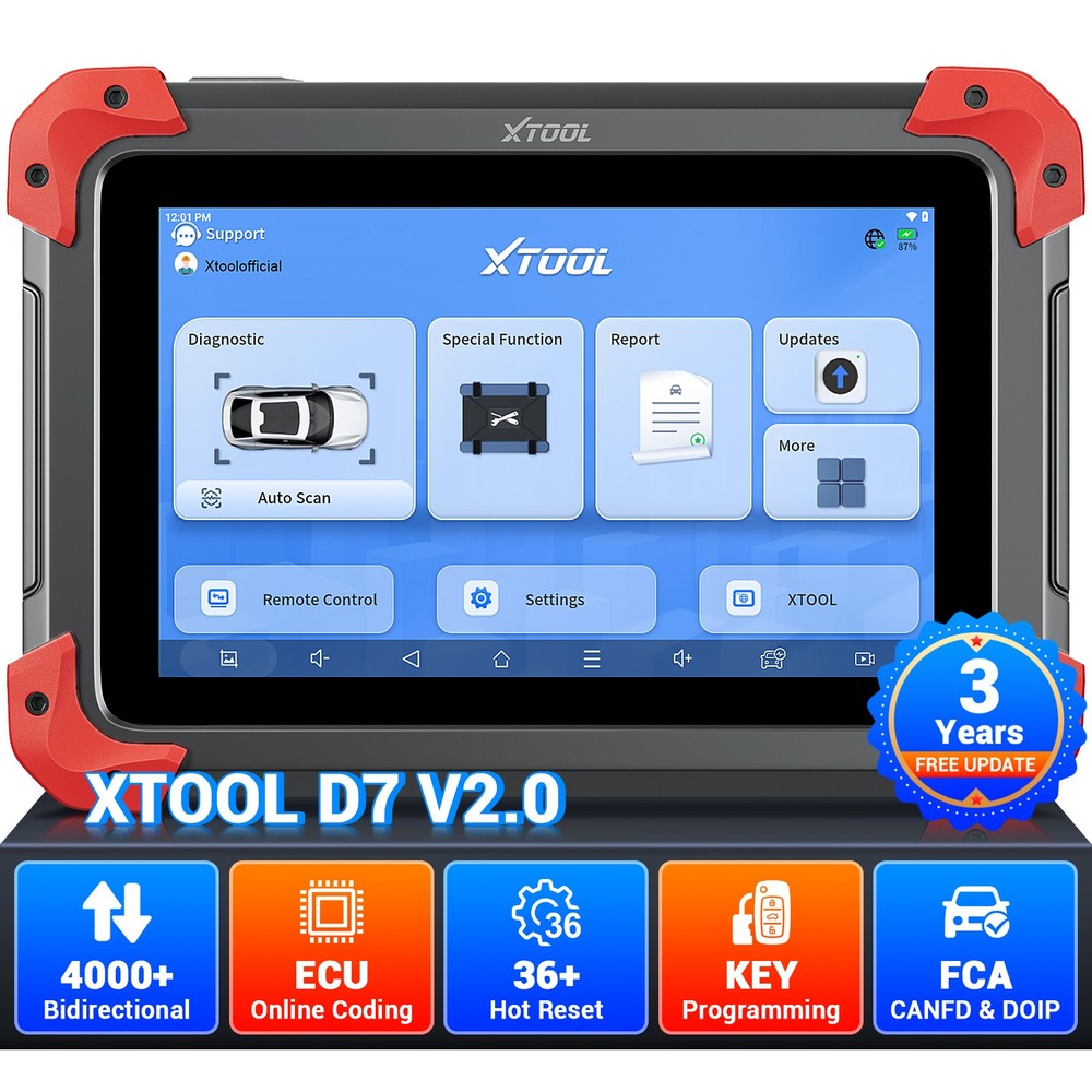 XTOOL D7 Bidirectional Full System OBD2 Scanner Auto Car Diagnostic Tool Coding