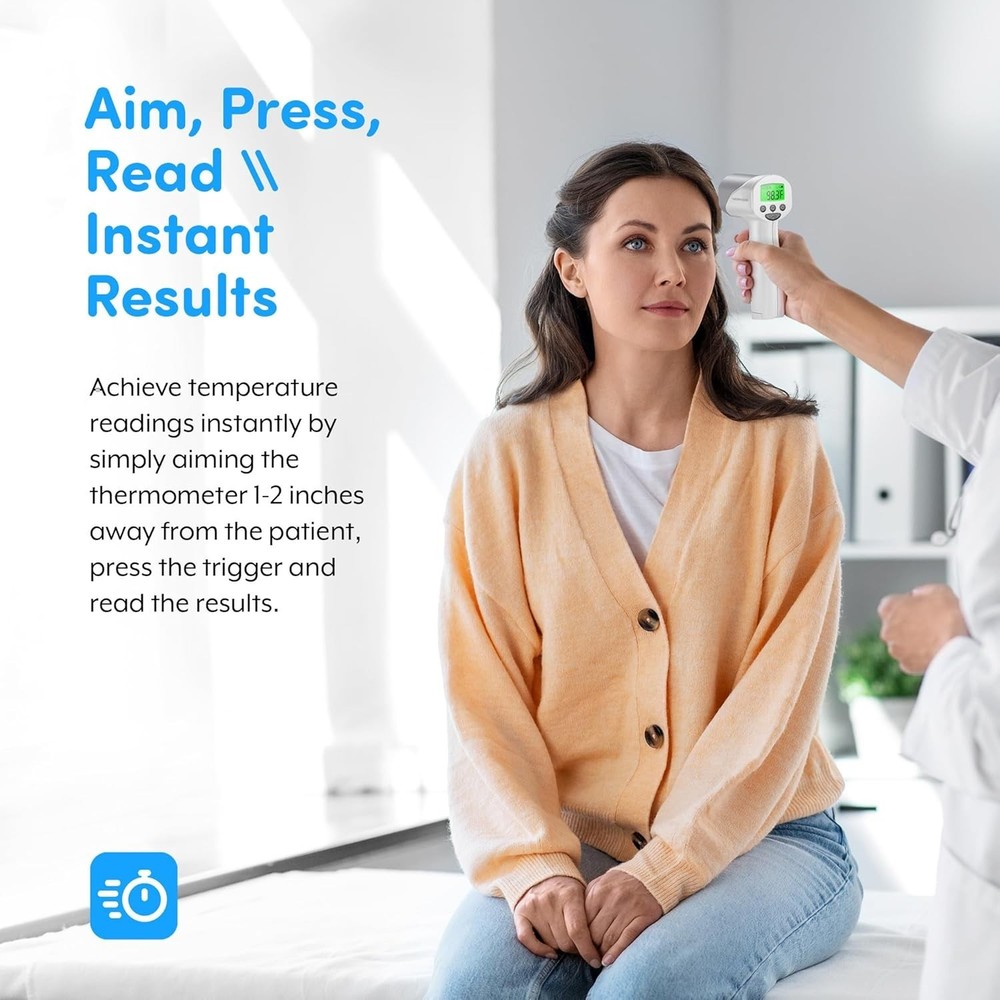 Accurate Touchless Forehead Thermometer with Ultra Clear Digital Screen