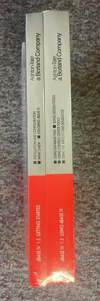 New Sealed Borland dBASE IV 1.5 Guide Manual Set Reference Guide, Manuals
