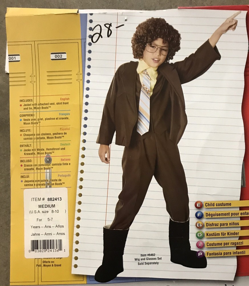 Napolean Dynamite Costume Child Size Medium