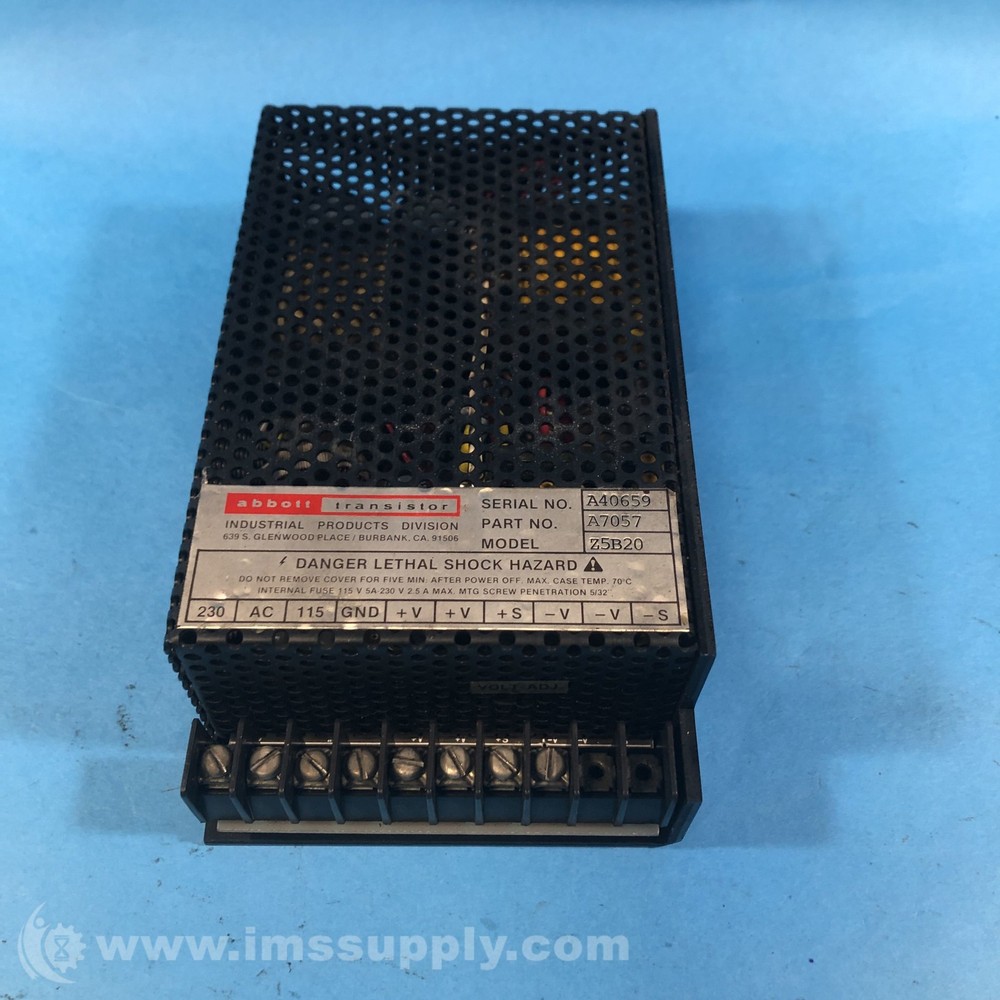 Abbott Technologies A7057 Power Supply USIP