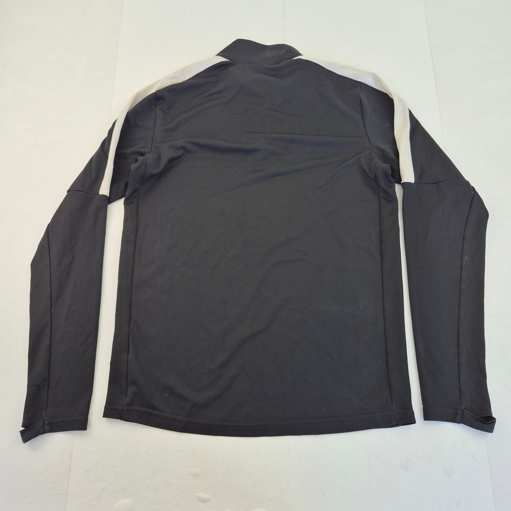 NIKE Track Jacket Small Black Men's Polyester DRI-FIT Pullover Activewear