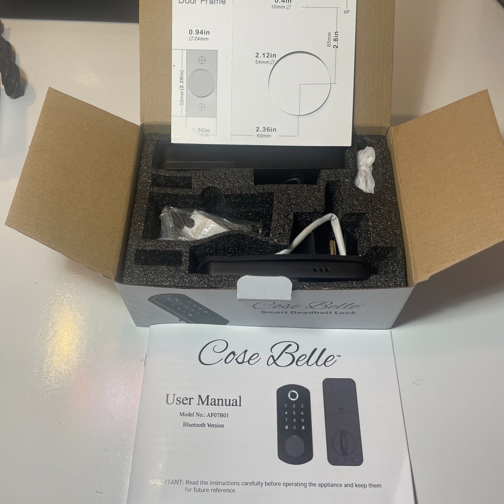 Code Belle Smart Deadbolt Lock Bluetooth (new)