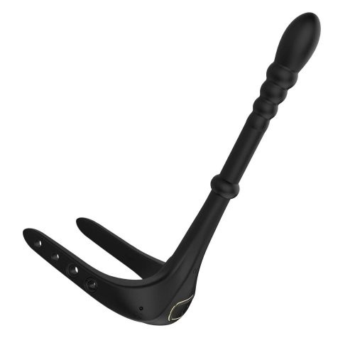 Magic Dual Pleasure Adjustable Vibrating Cock Ring with Anal Probe