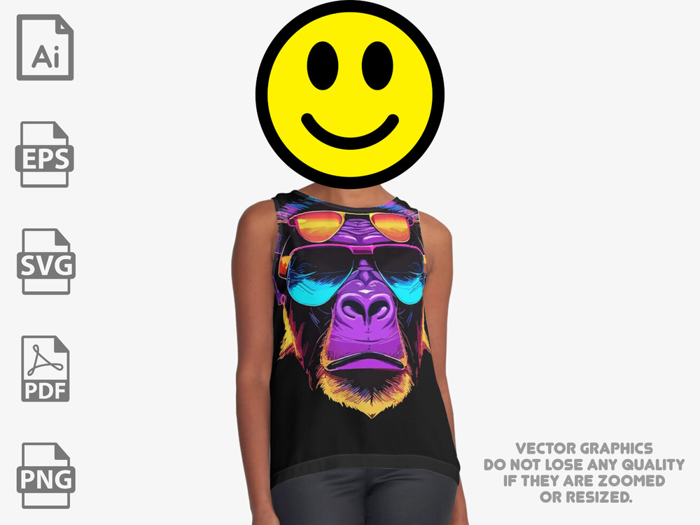 Cool Gorilla Vector | Gorilla vector | Abstract svg | Gorilla svg | Gorilla