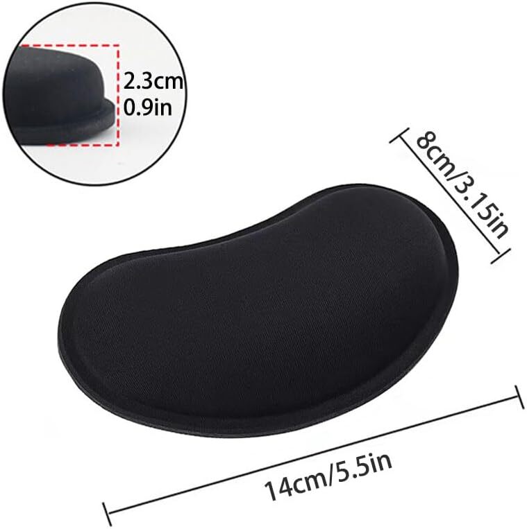 Wrist Rest for Mouse, Ergonomic Memory Foam Cushion Small, Black