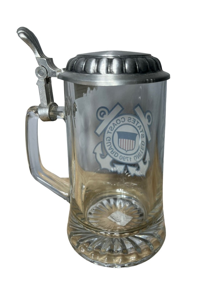 U.S. Coast Guard Glass Stein