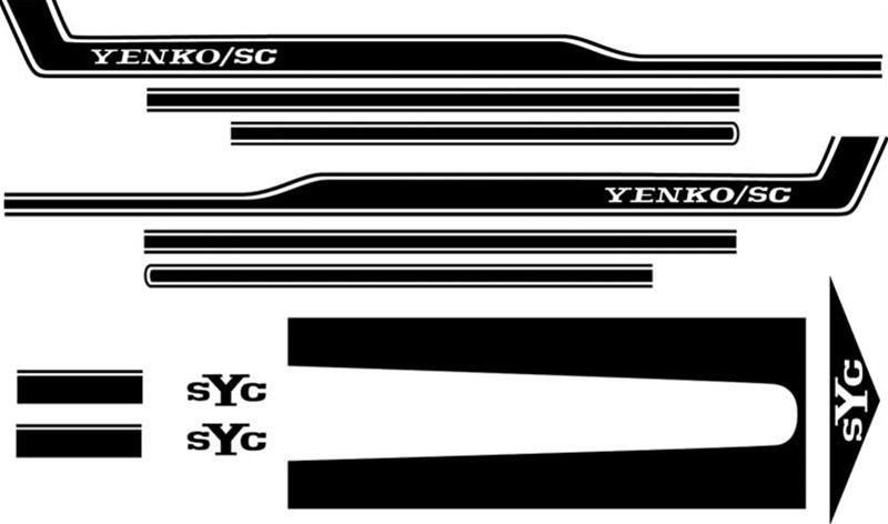 OER SK301 Decals, Vinyl, Black, Yenko Stripes, Chevy, Set