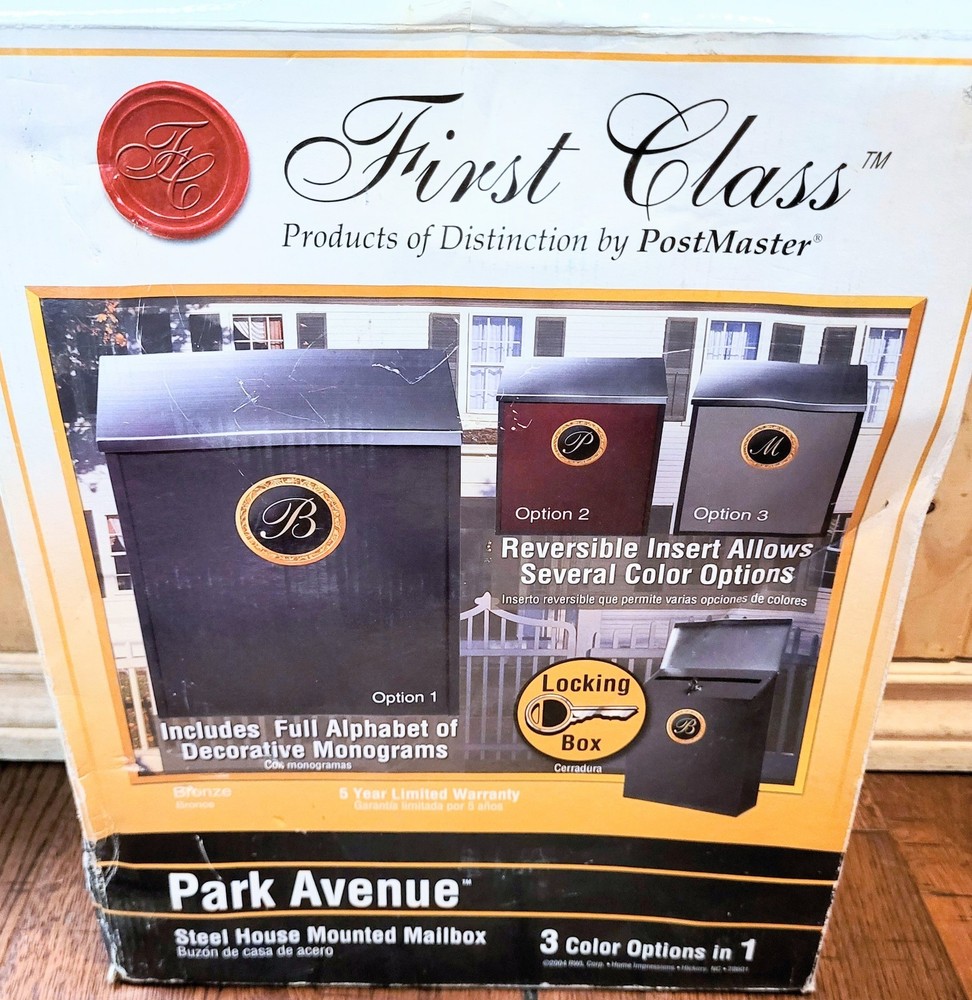 Post Master Steel Wall Mount Mailbox Locking Customizable Colors & Monograms